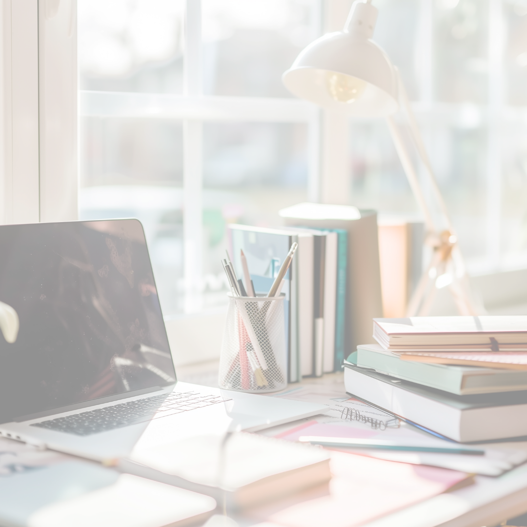 organized teacher desk<br />