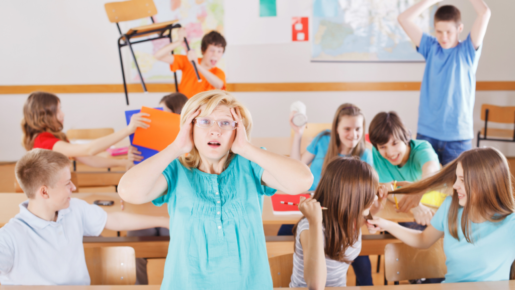 teacher managing student behavior